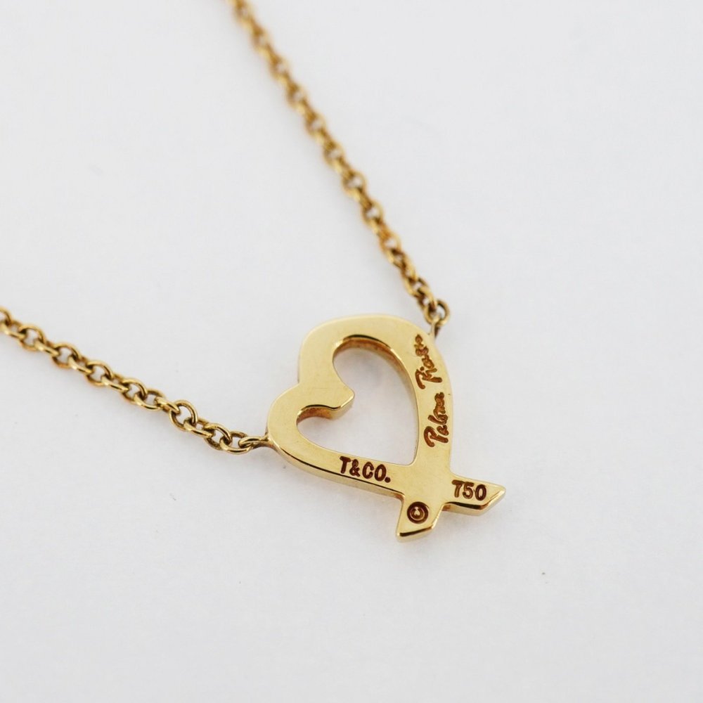 TIFFANY Necklace Loving Heart K18YG Yellow Gold - Picture 2 of 8